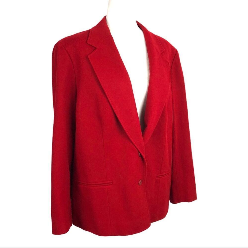 VTG Pendleton Red 100% Virgin Wool Blazer Button - image 15